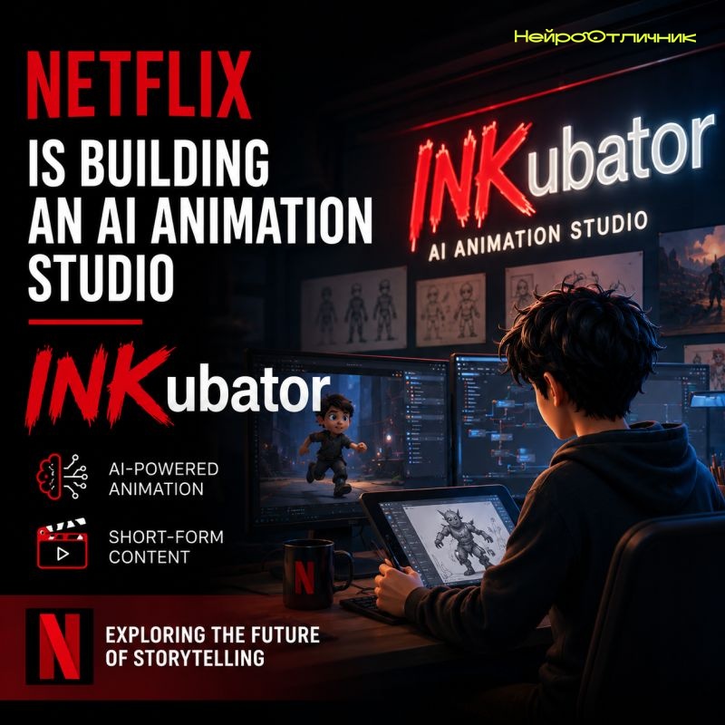 Netflix запускает INKubator: анимационная студия с акцентом на ИИ