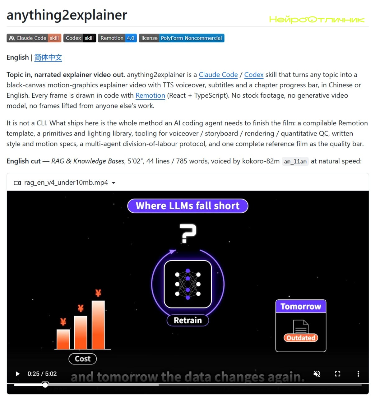 Нейронка превращает любую статью в готовый YouTube-ролик