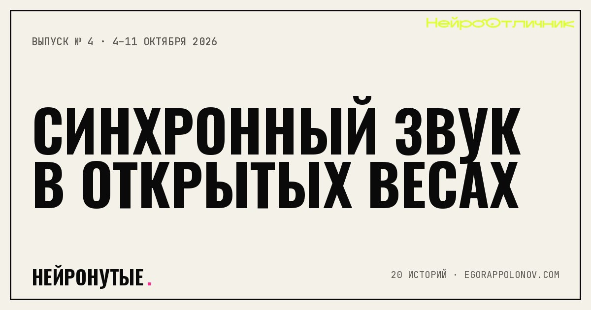 Новости за неделю: синхронный звук в открытых весах